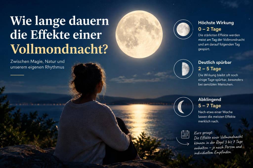 Wie lange dauern die durée des effets lors dune pleine lune? dauer