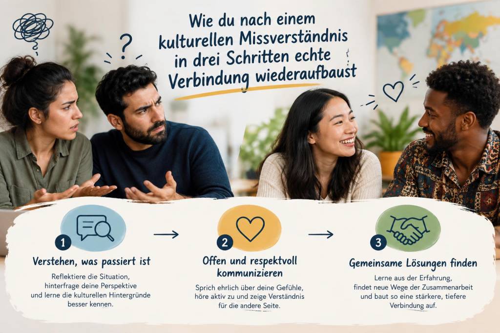 Wie du nach einem kulturellen missverständnis in drei schritten echte verbindung wiederaufbaust