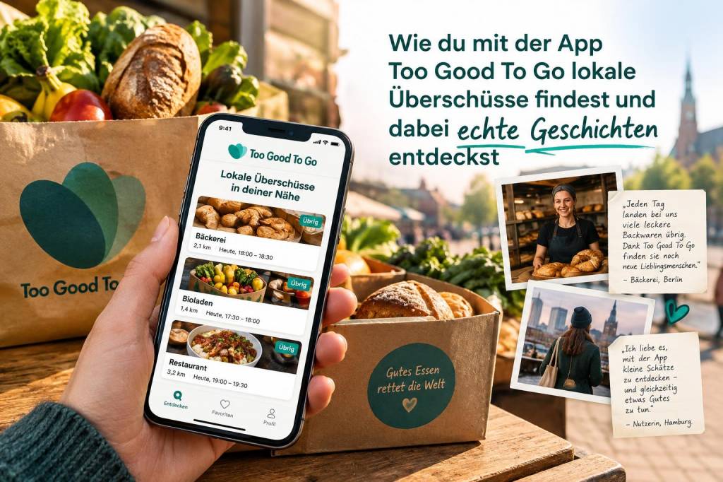 Wie du mit der app too good to go lokale überschüsse findest und dabei echte geschichten entdeckst