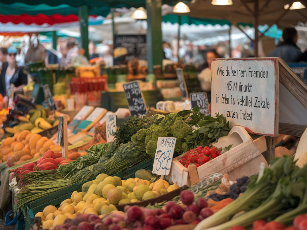 Wie du bei einem fremden wochenmarkt in 45 minuten drei echte lokale zutaten findest
